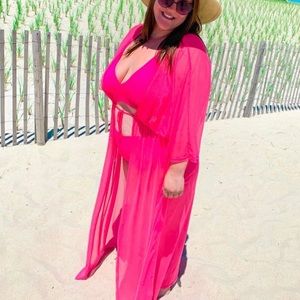 3 Piece Thong Bikini w/ robe set! Size 1X!